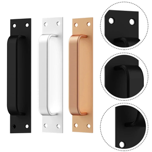 Poignée de porte moderne en alliage d'aluminium, pour fenêtre, armoire, balcon, porte coulissante, sans perçage, poignée ambidextre, sans perçage, pour placard - Product Image 2