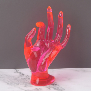 Custom Fashion Multiple Color OK-Gestured Plastic Hand Model Rings Bracelets Jewelry <b>Display</b> Stand Holder Prop - Product Image 4