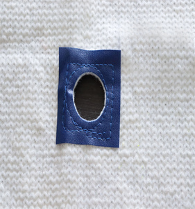 Chiffon de nettoyage double face simple en coton recyclé écologique à bonne absorption avec œillet, fourni par l'usine - Product Image 2