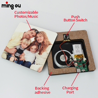 Sublimations-MDF-Musikplayer-Kühlschrankmagnete, wiederaufladbar, drucken Sie Ihr Foto, Souvenir-Geschenk, Musik-Kühlschrankmagnet