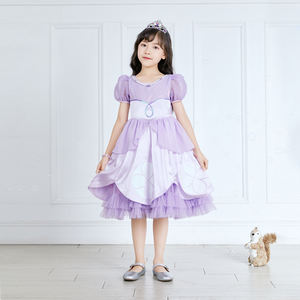 Elegante Vestido de Fiesta de Año Nuevo para Niñas, Estilo Princesa <span class=keywords><strong>Disney</strong></span>, Silueta Ligera de Poliéster, Disfraz de Película de Televisión para Niñas - Product Image 1