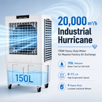Ventilateur de refroidissement industriel sur roues 750W haute puissance avec minuterie 1-24H pour centre de distribution