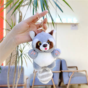 Portachiavi Peluche HECION con Simpatici Animali Cartoon: Procione e <span class=keywords><strong>Panda</strong></span>, Adorabile Ciondolo per Borse e Accessori - Product Image 5