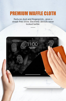 Kit de nettoyage d'écran naturel personnalisé, brosse, chiffon, écologique, biodégradable, sans alcool, pour téléphone, ordinateur, MacBook, tablette
