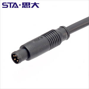 M8 3 4 5 6 8-poliger IP67-Aviationssteckerstecker Unge schirmter Schnellanschluss-Schnapp verschluss geformte Buchse M8-Kabelbaugruppe 1M - Product Image 4