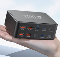 Chargeur USB Type-C multi-ports 330W en nitrure de gallium 20V5A pour téléphone portable, tablette, ordinateur portable, écouteurs, charge rapide intelligente universelle pour ordinateur de bureau