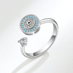 Bague rotative anti-stress en forme de trèfle à quatre feuilles, ajustable, pour l'anxiété - Product Image 3