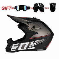 Casque de moto tout-terrain trois pièces, respirant, en ABS, conçu sur mesure, motifs de qualité export, pour VTT