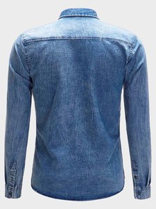 OEM Custom Logo Denim <strong>Men</strong> Shirts Casual <strong>Long</strong> Sleeve <strong>Jacket</strong> Factory Price <strong>Mens</strong> Jeans <strong>Jacket</strong> - Product Image 2