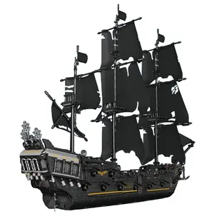 Liangjun Molde King 13111 Piratas a Pérola Negra e a Vingança da Rainha Anne navio bloco de construção tijolos de brinquedo