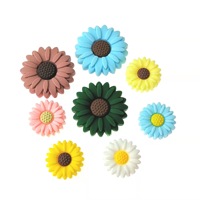 Perles en silicone motif fleur marguerite et chrysanthème 20mm 30mm, perles en silicone pour colliers de dentition DIY, perles lâches, accessoires de bijoux