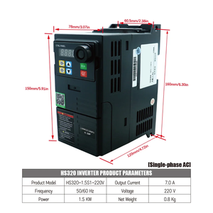 ไดรฟ์ VFD HARS ราคาประหยัด 380V รุ่น HS320-2.2G3 ควบคุมมอเตอร์ 1.5KW 2.2KW 3KW 4KW 5.5KW 7.5KW สามเฟส ซีรีส์ HS320 - Product Image 6