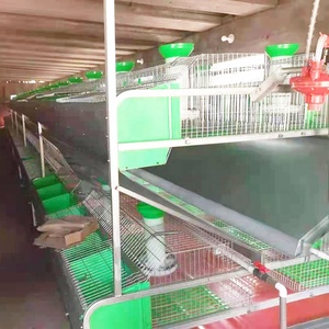 Оптовая продажа, новая клетка для курятника H-типа с сосками для поилки, яйцо, куриный голубь, кролик, ферма, сделано в Китае - Product Image 6