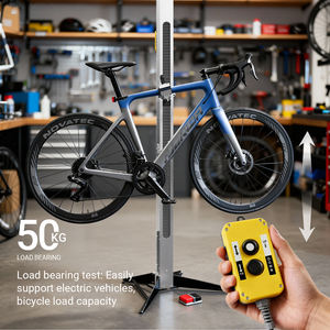 Soporte de Reparación de <span class=keywords><strong>Bicicletas</strong></span> Eléctrico de Aluminio de Alta Resistencia, Capacidad de Carga de 50 kg, Plegable, Ahorra Espacio, Motorizado con Corriente Alterna - Product Image 2