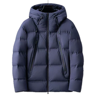 Doudoune à capuche unisexe de luxe léger, imperméable, anti-froid, chaude, isotherme, en duvet de canard blanc