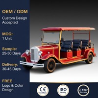 Tarion, Vehículo Turístico Clásico Eléctrico Vintage de 11 Plazas, Motor de Corriente Alterna de 4.0KW, Autonomía de 80-100km, para Atracciones Turísticas en China