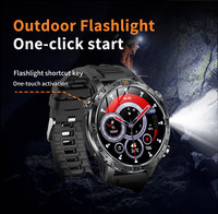 SENBONO Herren Professionelle Outdoor-Sport-Smartwatch AK91, 1,7-Zoll-Fitness-Tracker mit Kompass und Kabelloser Anruffunktion