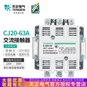 Tengen CJ20-63A คอนแทค AC 63A 220V 380V สตาร์ทเตอร์สามเฟส - Product Image 2