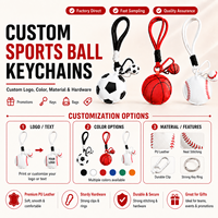 Porte-monnaie porte-clés ballon de sport avec dragonne, mini pochette pour football, basketball, baseball, logo personnalisé, vente en gros, OEM