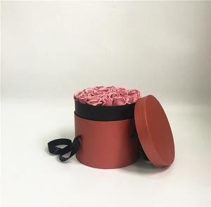 กล่องของขวัญสองชั้นแบบวงกลมเดี่ยวพร้อมกล่องของขวัญแบบถือกล่องของขวัญลายดอกไม้ - Product Image 5