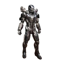 Figurine d'action Marvel Iron Man War Machine, modèle 1:1, sculpture en fibre de verre, lumineuse, faite à la main, décoration de bar, salon, grande taille