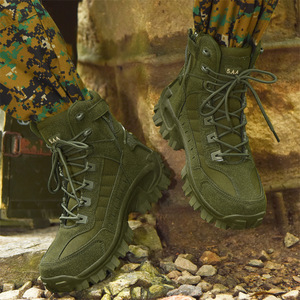 Botas de Desierto para Hombre, Botas Tácticas Antideslizantes para Exteriores, Botas de Senderismo, Botas de Caza, Deportes y Entretenimiento, Zapatos de Senderismo Verdes <span class=keywords><strong>0075</strong></span> - Product Image 2