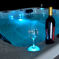 Jacuzzi de Exterior para 5 Personas en Oferta, Bañera de Hidromasaje con Chorro de Aire y Dos Reposabrazos para Jardín
