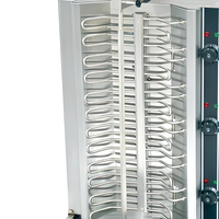 Machine à shawarma électrique à 3 tubes chauffants, gril vertical rotatif pour kebab, rôtissoire commerciale