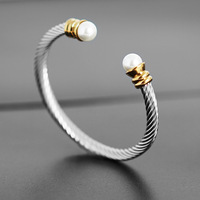 Bracelet minimaliste tendance en pierre de luxe, bracelet jonc décoratif