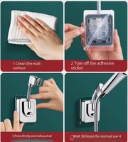 Support de douche réglable mural en ABS chromé, support de douche coulissant, support de douchette à main pour salle de bain