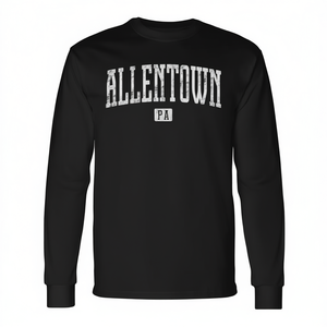T-shirt vintage a maniche lunghe Allentown Pa, girocollo unisex, abbigliamento promozionale per adulti - Product Image 2