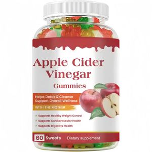Gummies au <span class=keywords><strong>vinaigre</strong></span> de <span class=keywords><strong>cidre</strong></span> de pomme exclusives, bonbons mous pour un métabolisme sain et une meilleure densité osseuse, 220g/bouteille - Product Image 1