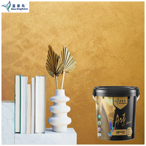 <span class=keywords><strong>Peinture</strong></span> murale métallisée à base d'eau Blue Kingfisher - Faible teneur en COV, écologique, séchage rapide - pour la décoration intérieure - Product Image 2