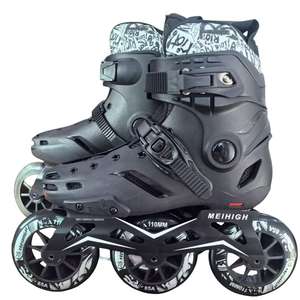 Fix Size Patins à roues alignées pour adultes Air Cushion Hard Shell Cool Black White Urban Free Roller Inline Skates Shoes - Product Image 5