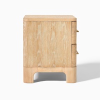 Table de chevet moderne en bois de luxe unique avec 2 tiroirs