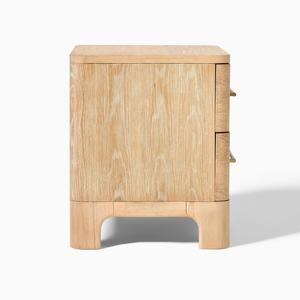 โต๊ะข้างเตียงไม้สไตล์โมเดิร์นสุดหรู พร้อมลิ้นชัก 2 ช่อง - Product Image 3