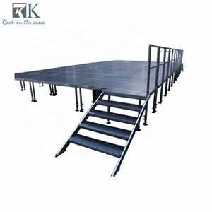 Sistema de Escenario Portátil para Eventos al Aire Libre de 4x8 pies, Instalación Rápida, Estructura Modular de Aleación de Aluminio - Product Image 1