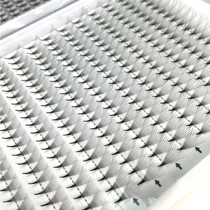 Fadvan radici lunghe Base sottile ventagli prefabbricati 3d 5d <span class=keywords><strong>Pre</strong></span>-realizzati Volume ciglia ventagli 0.07mm 0.1mm Mix coreano fibra Pbt ciglia ventaglio - Product Image 1