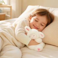 Boneka Domba Lucu Mainan Bunga Tulip Super Lembut Bersulam Hadiah Pereda Stres untuk Anak-anak