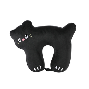 <span class=keywords><strong>Oreiller</strong></span> pour le cou en forme de U 2 en 1 en polyester et coton pour chats et animaux - Product Image 5