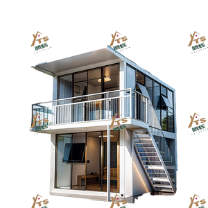 Hai lớp kính Rèm tường thép barndorium nhà gỗ nhà để xe nhà kho cho khách sạn biệt thự lắp ráp container - Product Image 3