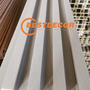 Revestimiento de pared Interior WPC, paneles de gran pared WPC, tablero de pared compuesto de plástico de <span class=keywords><strong>madera</strong></span> decorativo, materiales decorativos, parrillas 3D de <span class=keywords><strong>madera</strong></span> - Product Image 2