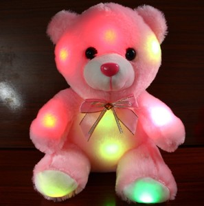 Ours en peluche lumineux rose, jouets en peluche, éclairage LED, grand ours en peluche avec nœud, coussin en peluche, ours en peluche, cadeau de Saint-Valentin, cadeau d'anniversaire - Product Image 4