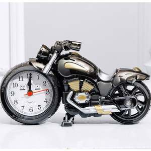 Creative Analog <b>Motorcycle</b> Styling Quartz Battery Operated Alarm <b>Clock</b> Elementary School Students Waking Home Decor Bedside - Product Image 5