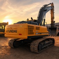 Excavatrice sur chenilles Hyundai 305LC-9T d'occasion, 30 tonnes, origine Corée, moteur, boîte de vitesses, pompe, PLC pour travaux miniers, modèle 2020