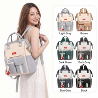Sac à dos de maternité multi-poches grande capacité pour couches, sac de voyage organisateur avec ouverture large et poignées supérieures