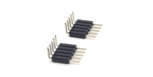 Connecteur à broches à pas de 2,54 mm, simple rangée, angle droit, hauteur : 8,0 mm, matériau PA6T, 1*5P - Product Image 4