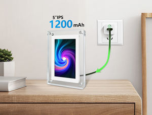 Bingkai foto Digital layar IPS 5 inci, bingkai foto Digital akrilik transparan - Product Image 5