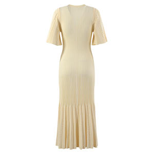 Bettergirl gaun penuh elegan wanita, gaun berdandan kasual gaya Perancis Baru, rajutan ramping 1 buah Musim Panas 2024 - Product Image 1