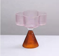Bol à bijoux en verre borosilicaté multicolore résistant à la chaleur soufflé à la main sur mesure avec base